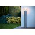 Frode high outdoor pedestal lamp 1xE27 IP44 matt chrome