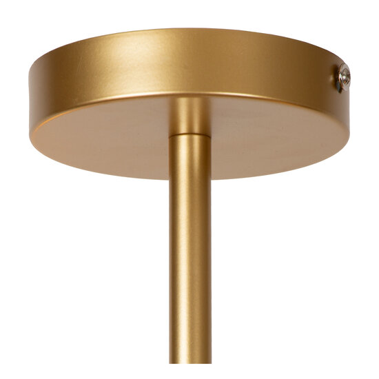 Terence brass ceiling lamp with 6 diagonal arms E27 gold