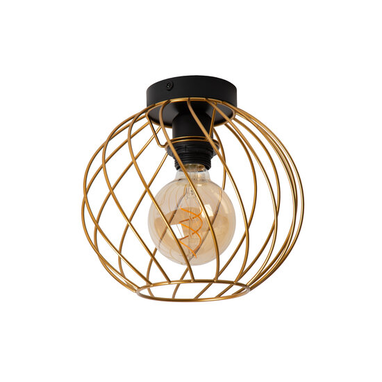 Zaida ceiling lamp matte gold round E27 25 cm diameter