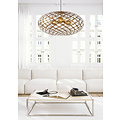 Lampe à suspension géante ronde Ø 100 cm 3xE27 or mat / laiton