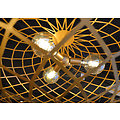 Lampe à suspension géante ronde Ø 100 cm 3xE27 or mat / laiton