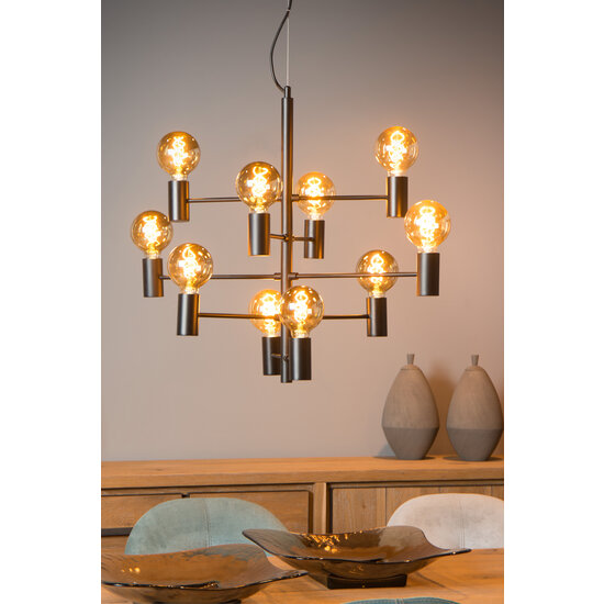 Lámpara colgante Lynn Ø 65 cm 10xE27 negro
