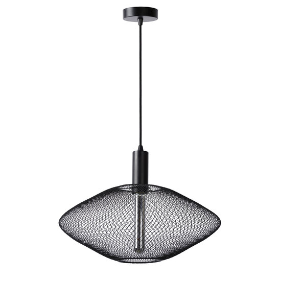 Lampe à suspension noire Messi Ø 45 cm 1xE27