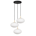 Stiletto round hanging lamp 3x E27 with brass