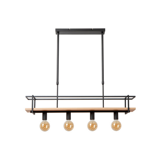 Ilona hanglamp 4xE27 zwart