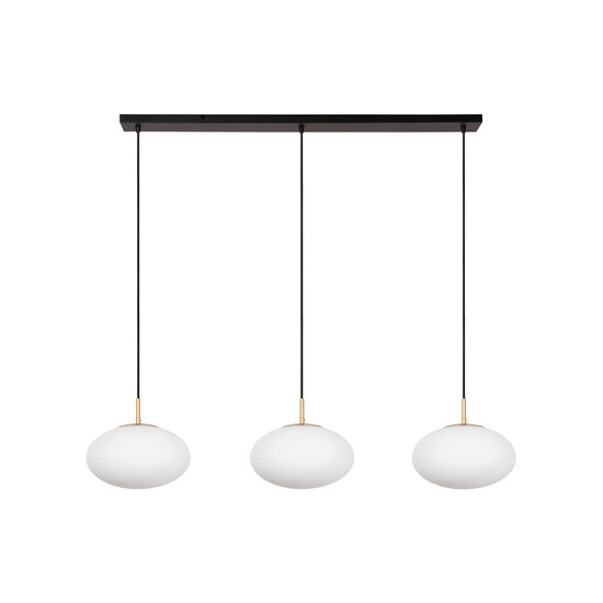 Suspension Stiletto longue, 3 x E27 avec laiton
