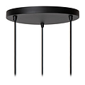 Rossy ronde hanglamp 3xE27 zwart en goud