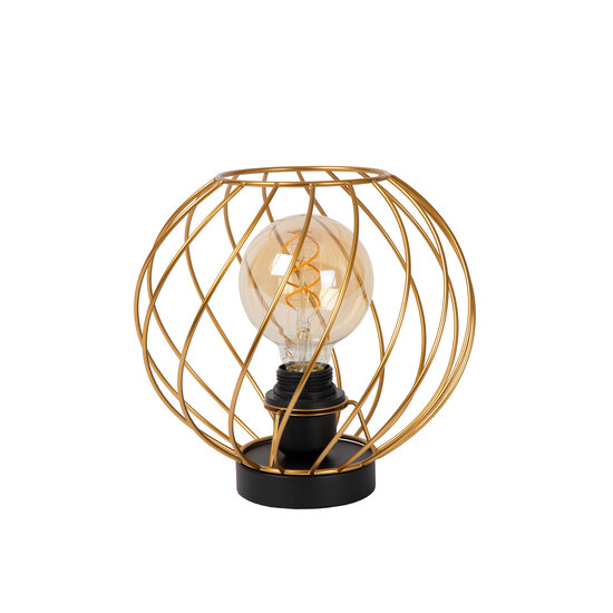 Lampe de table Zadar dorée Ø 25 cm 1xE27 avec noir