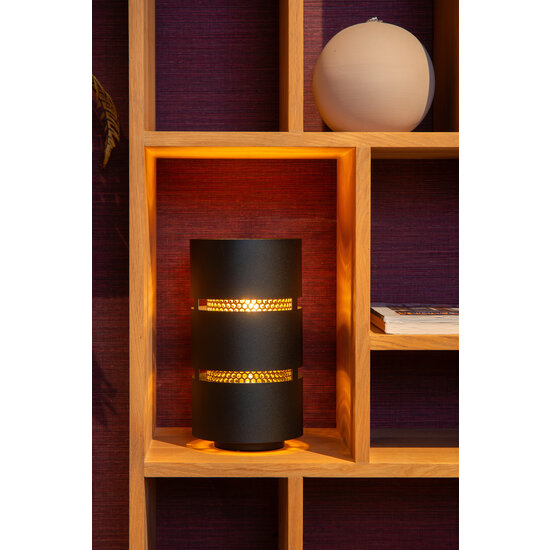 Rossy table lamp Ø 16 cm 1xE27 black and gold