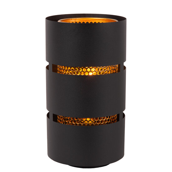 Lámpara de mesa Rossy Ø 16 cm 1xE27 negro y oro