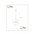 Lampe à suspension Rossy Ø 26 cm 1xE27 noir et or