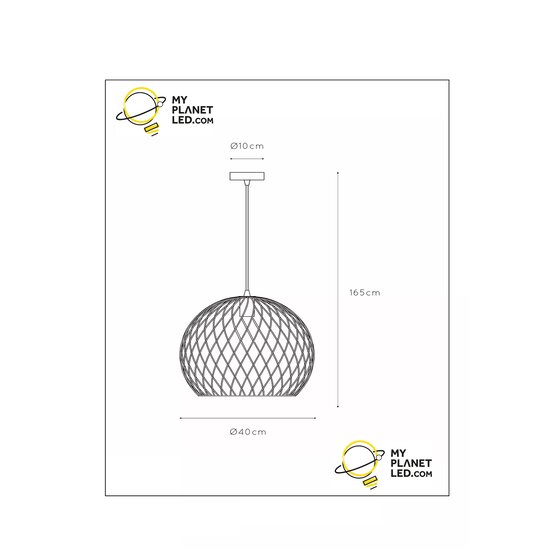 Zadar large ball hanging lamp 1xE27 matt gold / brass