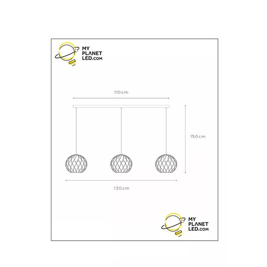 Zadar black hanging lamp 3xE27