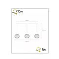 Zadar hanging lamp 3xE27 matt gold / brass