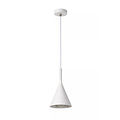 Hanging lamp white plaster design E27 16.5 cm diameter