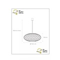 Lampe à suspension géante ronde Ø 100 cm 3xE27 or mat / laiton
