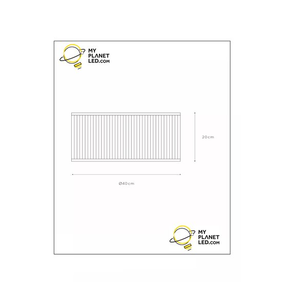 Plafonnier Gallo Ø 40 cm 1xE27 noir