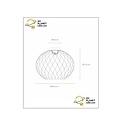 Zaida 40 cm zwarte plafondlamp rond E27