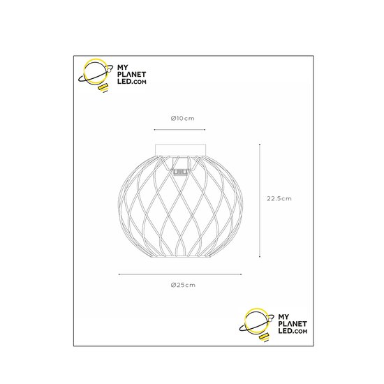 Zaida ceiling lamp matte gold round E27 25 cm diameter
