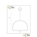 Norah black hanging lamp pendant E27 diameter 50 cm