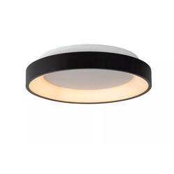 Sober black ceiling lamp 28 cm dia LED Dimming. 1x20W 2700K