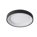 Lámpara de techo sobria negra 28 cm diámetro LED Dimming. 1x20W 2700K
