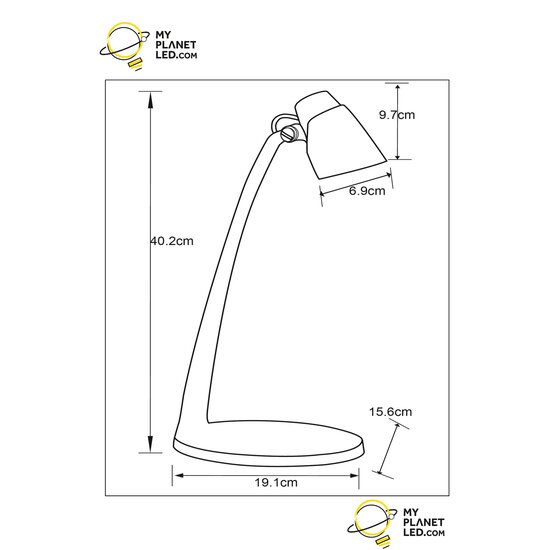 Dolce bureaulamp 1x 4.5W 3000K mat goud messing