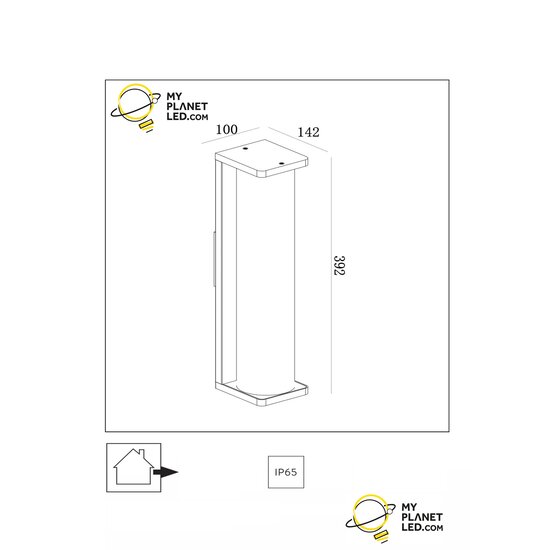 Grand Golis pour applique d'extérieur IP65 E27