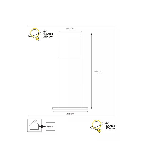 Frode petite lampe sur pied d'extérieur noire 1xE27 IP44