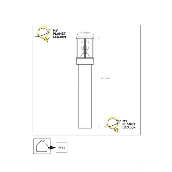 Lampe sur pied d'extérieur Lior 1xE27 IP44 anthracite