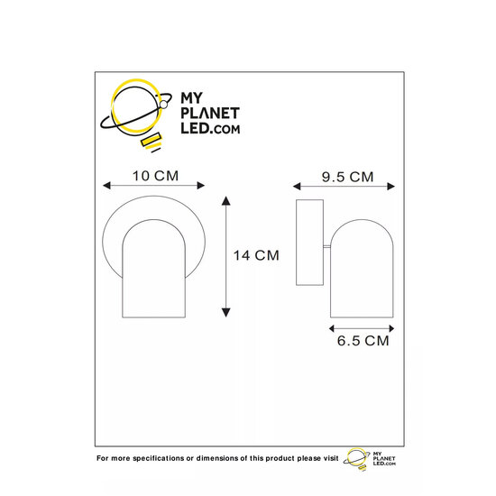 Spot de plafond cylindrique blanc 1xGU10