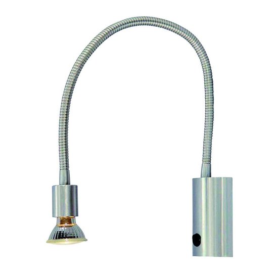 Fantasia Rune Flex bronze wall lamp with flexible arm, GU10 fitting and dimmable 5W bulb included, 665 mm high