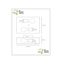 Wandlamp - 2xE14 - Mat Goud / Messing