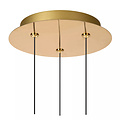 Lampe à suspension ronde Adeline Ø 25 cm LED Dimming. 3x8W 2700K Or Mat / Laiton