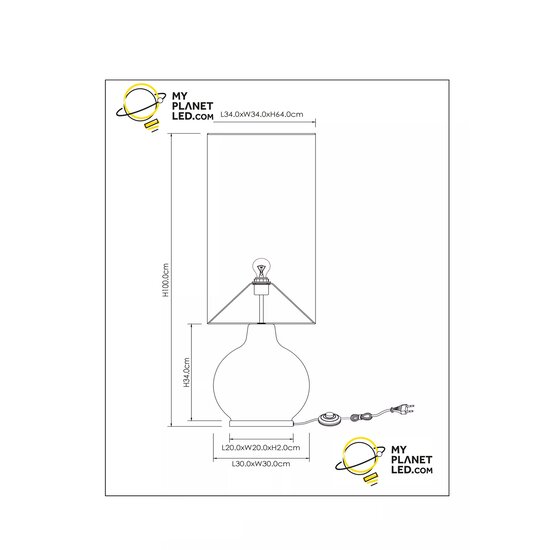 Esther vloerlamp zwart 1x E27