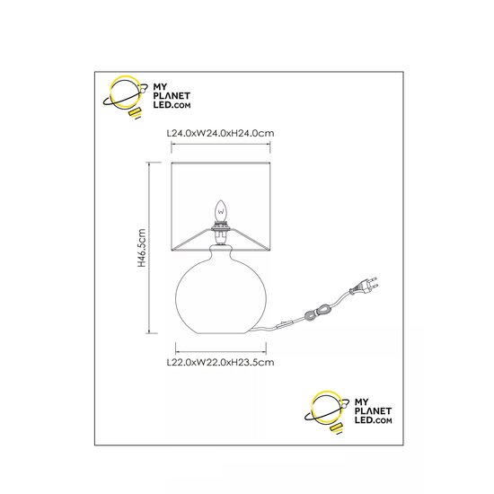 Lampe à poser Estefan petite jaune ocre 1xE27