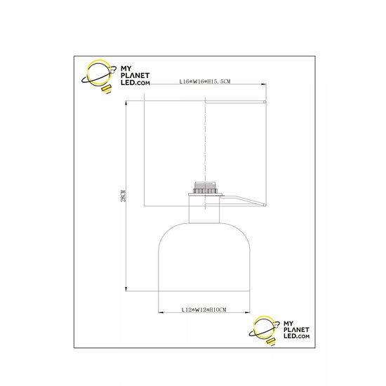 Beigeweiße Tischlampe mit rundem Wollschirm 16 cm E14