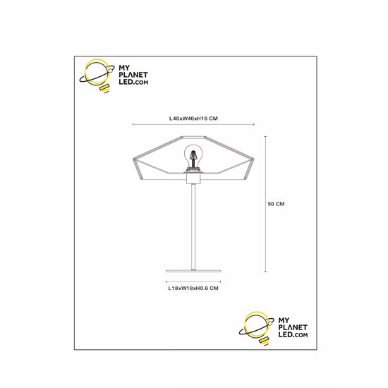 Lámpara de mesa Cairo diámetro 40 cm 1xE27 Natural