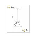 Jasmine single hanging lamp 1xE27 natural