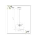 Suspension conique Softy jaune ocre avec coton E27
