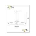 Wirio grote 70 cm diameter hanglamp naturel E27