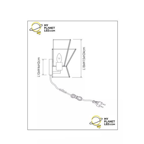 Wirio Wandleuchte rockförmig natur E27