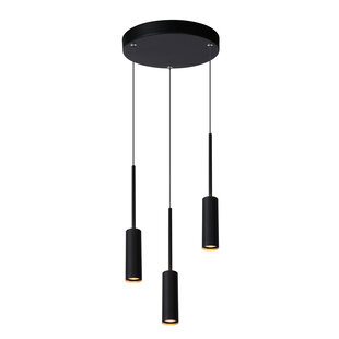 Buldo hanglamp diameter 26 cm LED ingebouwd 3x7W 2700K zwart