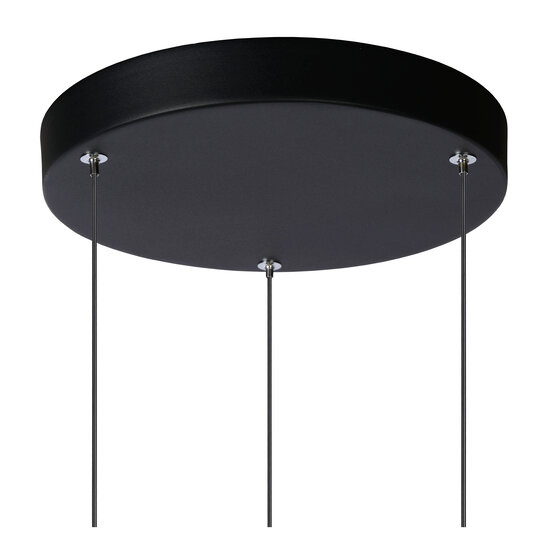 Buldo hanglamp diameter 26 cm LED ingebouwd 3x7W 2700K zwart