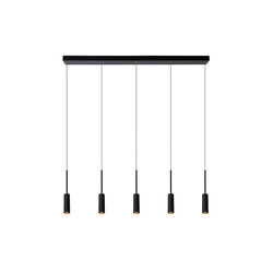 Buldo 5x 7W hanglamp LED ingebouwd 2700K zwart