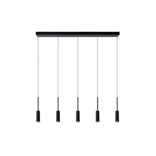 Buldo 5x 7W hanging lamp LED built-in 2700K black