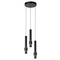 Margriet black hanging lamp diameter 28 cm dimmable 3x4W 2700K included