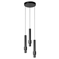 Lampe à suspension Margriet noire diamètre 28 cm dimmable 3x4W 2700K incluse