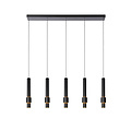Suspension longue noire Margriet LED dimmable 5x4,2W 2700K incluse