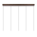 Lampe suspendue longue couleur café Margriet LED dimmable 5x4,2W 2700K incluse